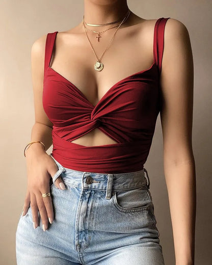 Womens Casual Vest Style Sexy Crop