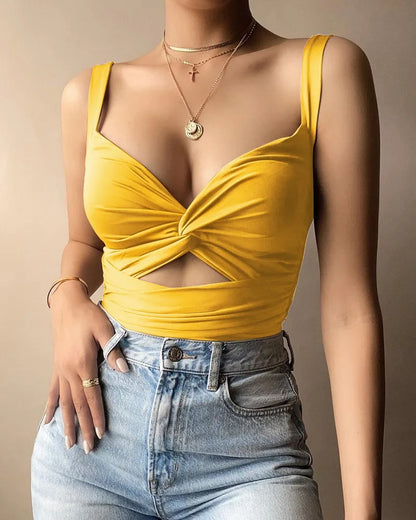 Womens Casual Vest Style Sexy Crop