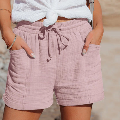 Womens Drawstring Casual Summer Shorts